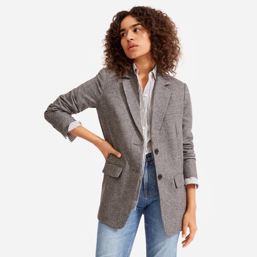 NWOT EVERLANE ‘The Oversized’ Wool Blend Blazer
In Grey Herringbone